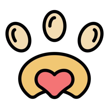 Cömertlik ayak izi ikonu ana hatları vektörü. Sosyal takım. Takım renk verdi