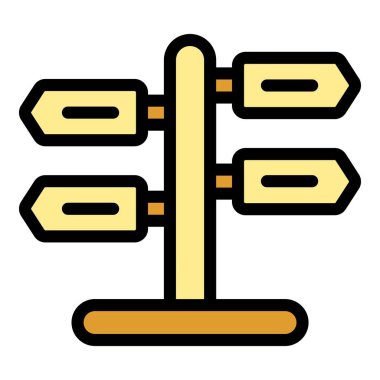 Serbest konfor bölgesi yön ikonu ana hatları vektörü. İşi değiştir. İş adamının rengi düz başla