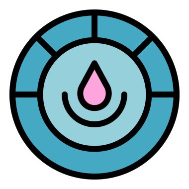 Başarı simgesi ana hat vektörünü bırak. Konfor bölgesi. Çalışma çıkışı rengi düz