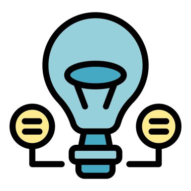 İş yeni fikir ikonu ana hatları vektörü. İş çıkışı. İş adamı kafesi rengi düz