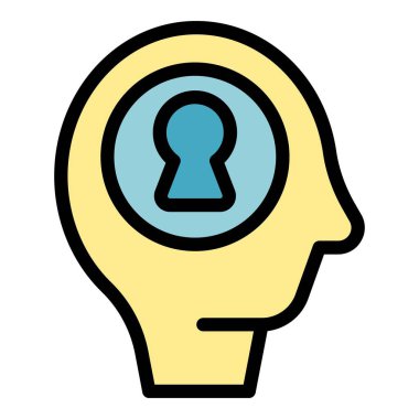 Cesaret simgesi ana hatları vektörü. Konfor bölgesi. Çalışma kafesi rengi düz