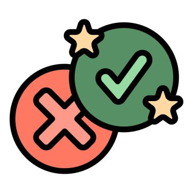 Röportaj simgesi ana hatları vektörü. Poster gösterisi. Yanıt zamanı renk düzlüğü