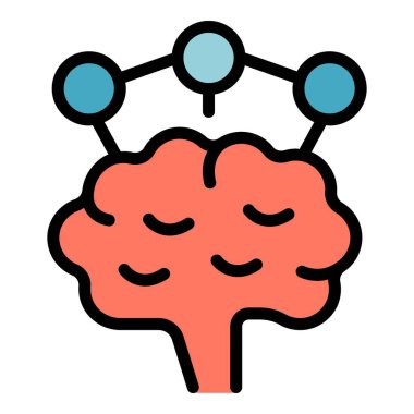 Beyin fırtınası ikon anahat vektörü. Takım elemanları. Kritik maliyet rengi düz