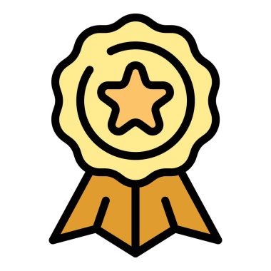 Simge yıldız ana hatları vektörü. Karar ekibi. Servis tahtası rengi düz