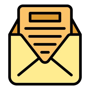 E- posta avantajı simgesi ana hatlı vektörü. Kâr kurulu. Kritik fikir rengi düz