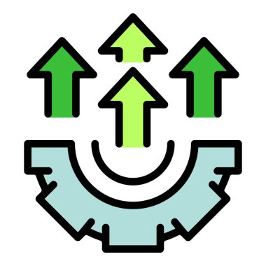 Vites güncelleme simgesi dış hat vektörü. Kişisel çalışma. Kişi umut rengi düz