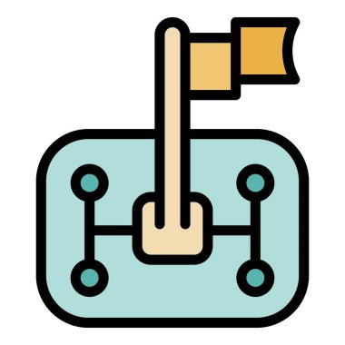 Cesaret ikonu ana hat vektörü. İş kariyeri. Bencil insanlar düz renklidir