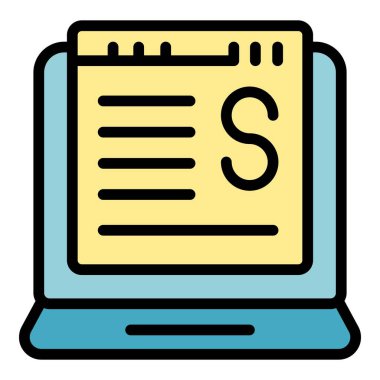 Simge taslağı vektörünü paraya çevir. Para videosu. Veri günlük rengi düz