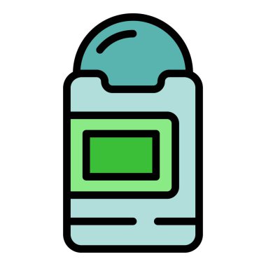 Coco roll ikonu ana hat vektörü. Kozmetik kremi. Doğal tasarım rengi düz