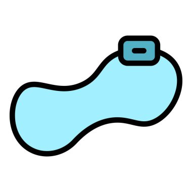 Bisiklet dolabı ikonu ana hat vektörü. Rack istasyonu. Park bisikleti rengi düz