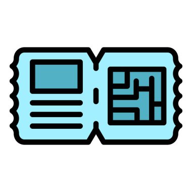 Hayvanat bahçesi ikon ana hatları vektörü. Hayvan girişi. Olay rengini düz göster