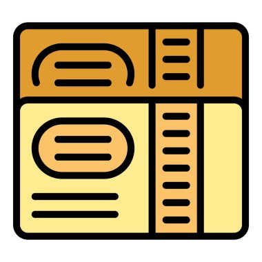 Sinema bileti taslak vektörünü kabul et. Festival yeri. Koltuk kağıdı rengi düz