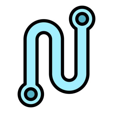 Prix yarış pisti ikonu ana hat vektörü. Yarış pisti. Görünüm rengini düz başlat