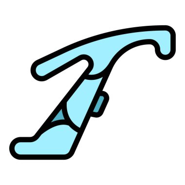 Arena yarış pisti ikonu ana hatları vektörü. Bitirmeye başla. Prix harita rengi düz