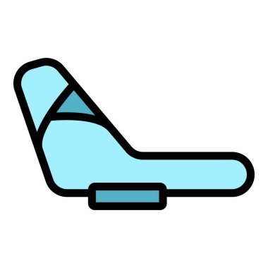 Motogp iz simgesi ana hat vektörü. Yarış pisti. Araba yolu rengi düz