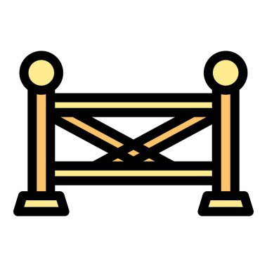 At yarış pisti ikonu ana hatları vektörü. Yarış sporu. Hızlı renk düz koş