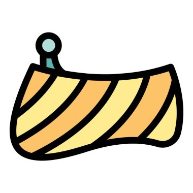 At koltuğu ikonu ana hat vektörü. Spor yarışı. Hızlı fincan rengi düz