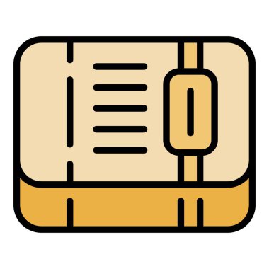 Müze etiketi ana hat vektörü. Sinema bileti. Girdi rengi düz kabul et