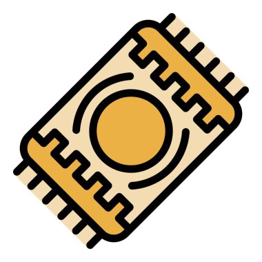 Eskimo kapağı ikon ana hatları vektörü. Buzlu olsun. Kar alaska rengi düz