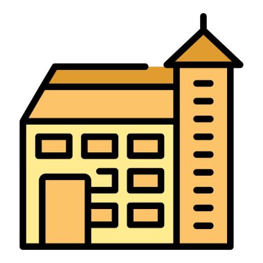 Slovak evi ikonu ana hat vektörü. Slovakya amblemi. Şehir turizmi düz