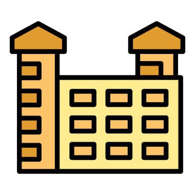 Slovakya ikon ana hat vektörü oluşturuyor. Slovak kalesi. Kollar çapraz renk düz