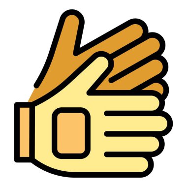 İp parkı eldivenleri taslak vektörü. Olağanüstü bir spor. Orman ağacı rengi düz