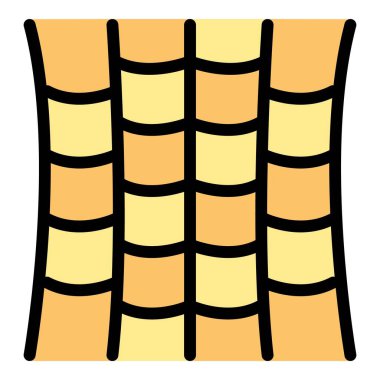 Halat parkı ikon ana hatları vektörü. Spor macerası. Aşırı tırmanma rengi düz