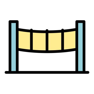 İp parkı çizgisi çizgisi çizgisi çizgisi. Macera sporu. Ağaç rengine tırman