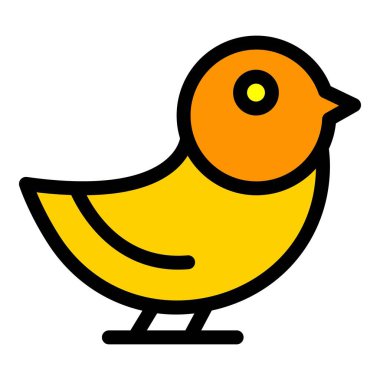 Ağaç serçesi ikonu ana hat vektörü. Uçuş kuşu. Şirin uçuş rengi.