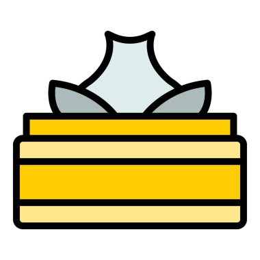 Asya baozi ikonu ana hat vektörü. Tayvan yemeği. Buharlı abur cubur rengi