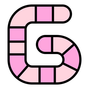 Dahili solucan ikonu ana hat vektörü. Hayvan larvası. Şirin toprak rengi düz