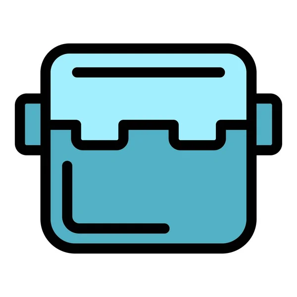 Tool Box Icon Outline Vector Case Kit Carpenter Equipment Color — Stock Vector