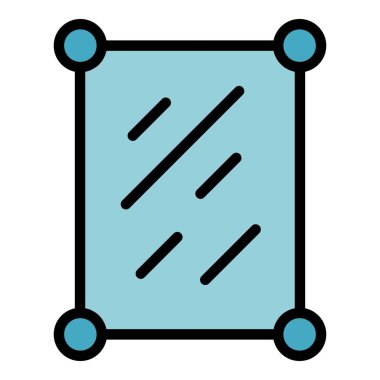 Yeni cam üretim ikonu ana hat vektörü. Çiğ yüzer. Tasarım rengi düzleştiriliyor