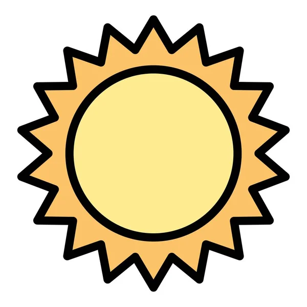 Вектор Контуру Піктограми Сонця Пустелі Саудівська Аравія Колір Піщаного Пейзажу — стоковий вектор