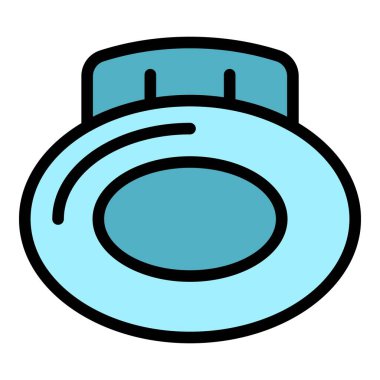 Mat espander simgesi ana hat vektörü. Spor takipçisi. Antrenör etkinlik rengi düz