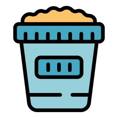 Çöp kapağı ayakkabı ikonu ana hatları vektörü. Ayakkabı koruyucusu. Hastane atığı rengi düz