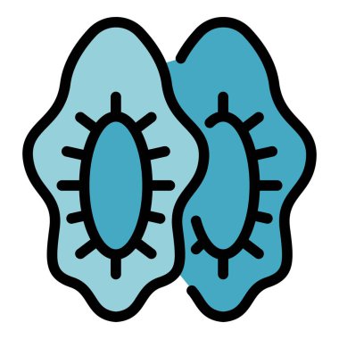 Üst görünüm kapak ayakkabı ikonu taslak vektörü. Ayak ekipmanları. Kumaş enfeksiyonu rengi düz