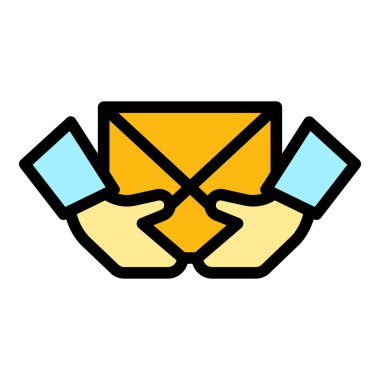 Kargo taşımacılığı trafik simgesi ana hatları vektörü. Kargo kamyonu. Van servis rengi düz