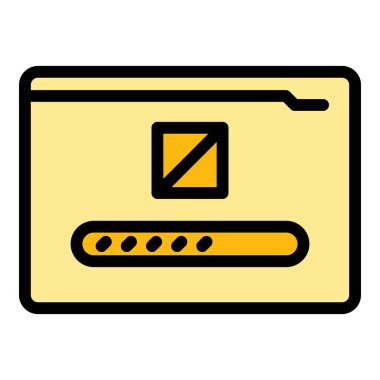 Web izleme simgesi ana hat vektörü. Deniz mavnası. Liman deniz rengi düz