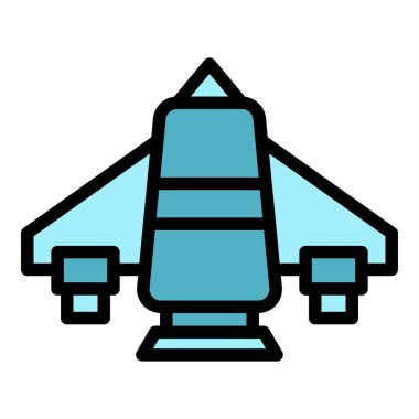 Hedef jetpack simgesi ana hat vektörü. Hızı arttır. Gelecekteki beceri rengi düz