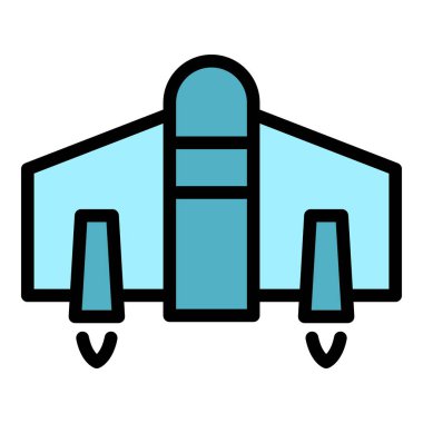 Jet sırt roketi taslak vektörünü ateşle. İş kariyeri. Gelecekteki başarı rengi düz