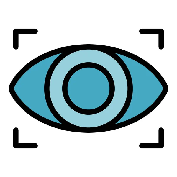 Oční Ikona Školního Bezpečnostního Systému Vektor Hlídková Policie Barva Dětského — Stockový vektor