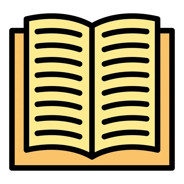 Вектор Контуру Піктограми Класної Книги Дитяча Освіта Навчання Дитини Кольору — стоковий вектор