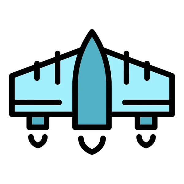 Zukünftige Jetpack Symbole Umreißen Vektor Geschicklichkeitsflugzeug Astronautenerfolg Flach — Stockvektor