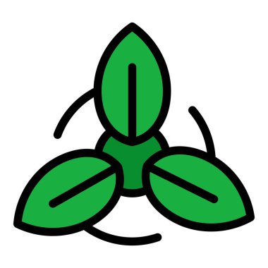 Bitki bakımı ikonu ana hatları vektörü. Ağaç enerjisi. Eko doğa rengi düz