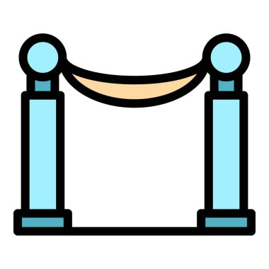 Sinema bariyeri ana hatları vektörü. Araba ekranı. Hava gösterisi rengi düz