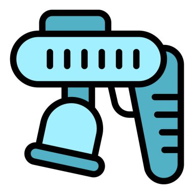 Plastik silah ikonu taslak vektörü. Boya tamiri. Vücut rengini kontrol et