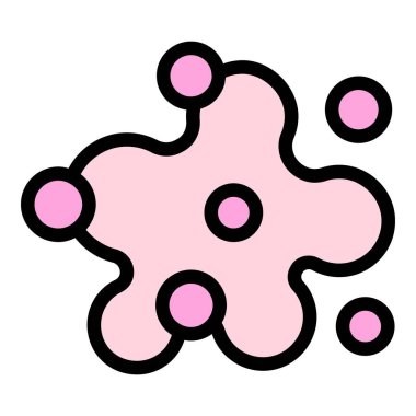 Boya sıçrama simgesi ana hat vektörü. Vücut kontrolü. Boyacı garajı rengi düz