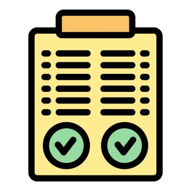 Simge taslak vektörünü listelemek için. Kredi finansmanı. Kağıt rengi düz