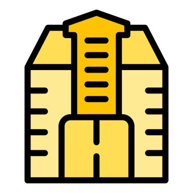 Polonya Krakow simgesi ana hat vektörü. Şehir silüeti. Kilise poleni düz